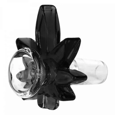 ArtGlass - Hemp Leaf Glass Bowl Black SG 18,8