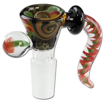 Black Leaf - Glass Art Sani Swirl Bowl SG 14,5