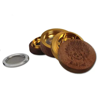 Black Leaf - Red Indian Wooden Grinder Ø60