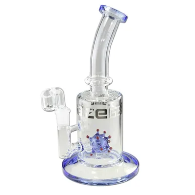 Blaze Glass - Virus Ball Dab Rig Blå 24 cm
