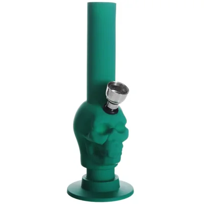 Champ HIGH - Mini Rubber Skull Bong Green 15 cm