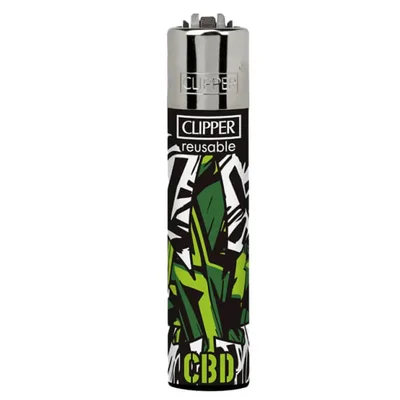 Clipper Lighter - CBD Sign Green