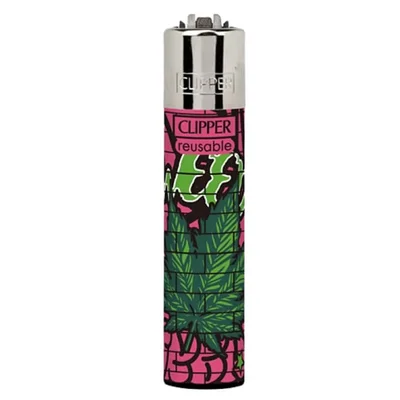 Clipper Lighter - Urban Weed Pink