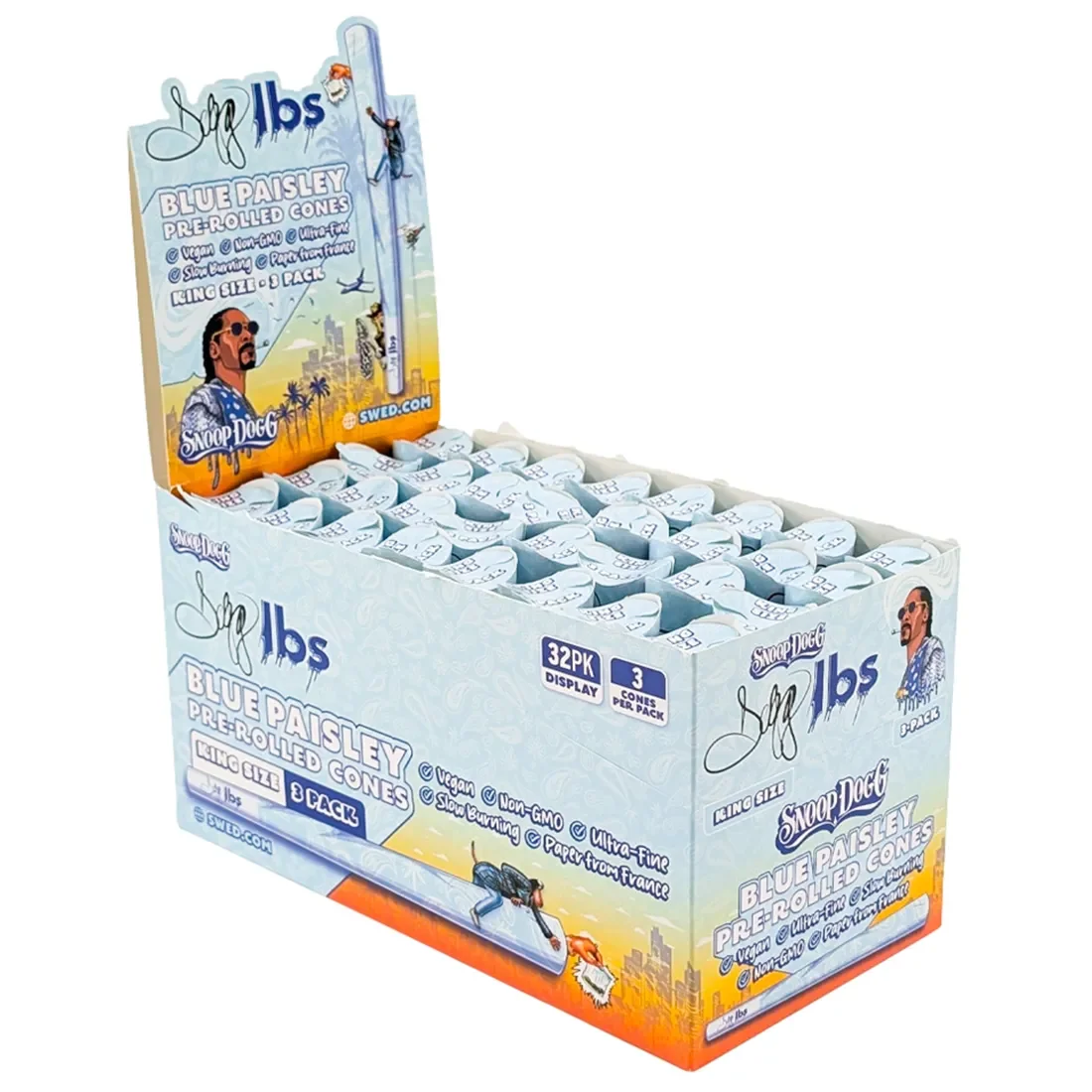 Dogg Lbs - Blue Paisley King Size Cones 3 stk - Billede 4