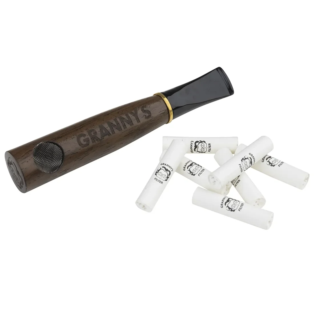 GRANNY'S WEED - Aktiv Kul Træ Pibe 120 mm - Billede 2
