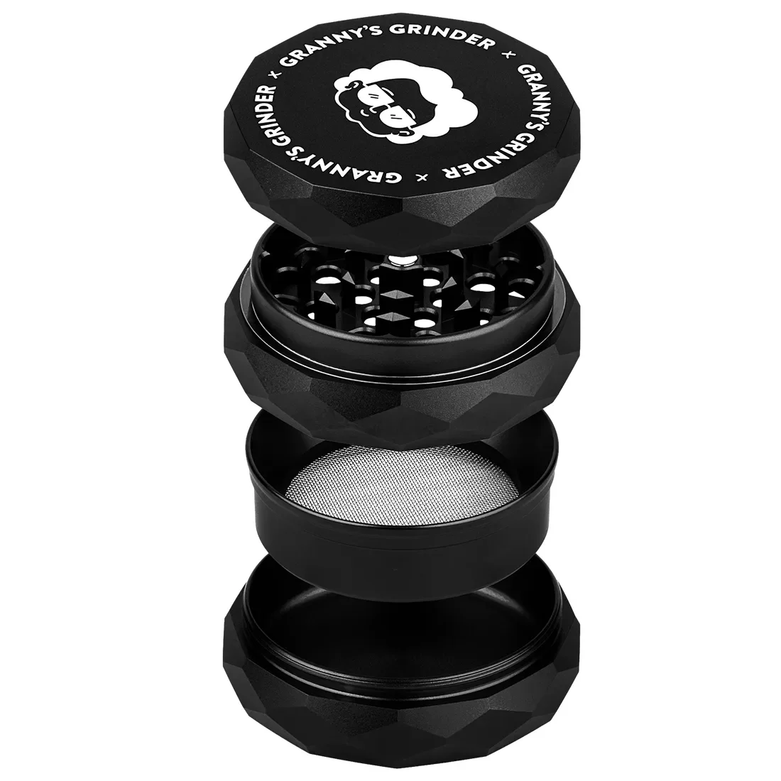 GRANNY'S WEED - Hazy Hex Grinder Black Ø55 - Billede 2