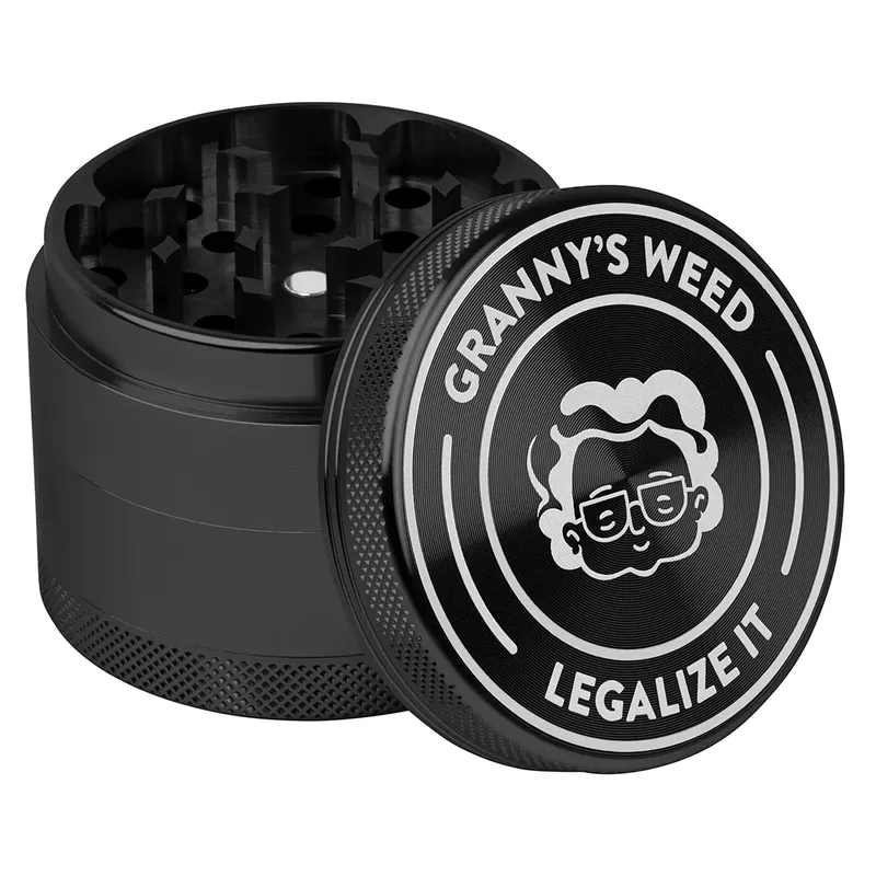 Sort Aluminium Grinder Ø55 mm (3-rum) | GRANNY’S WEED