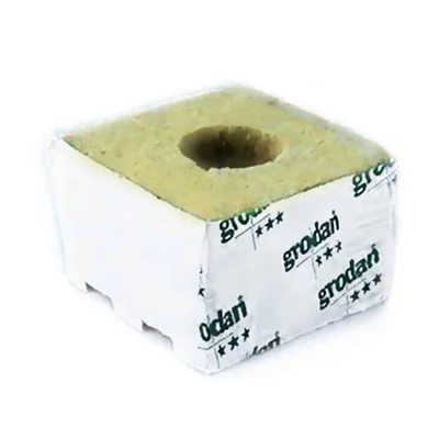 Grodan - Rockwool Blok Stort Hul 10x10cm
