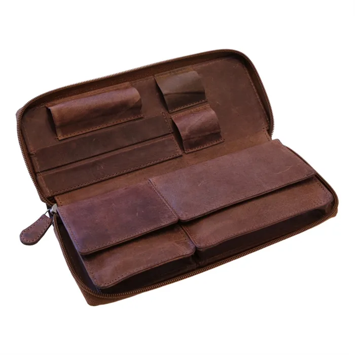 Tobakspung Ægte Læder Havanna Brun