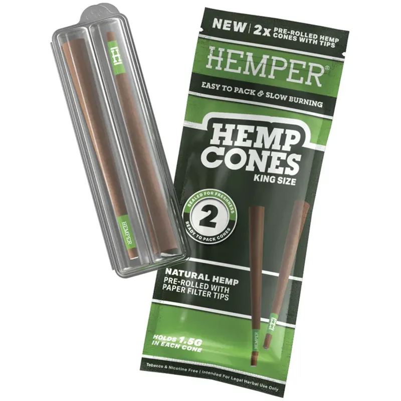 Blunt Cones m. Papir Filtertip King Size | HEMPER Tech