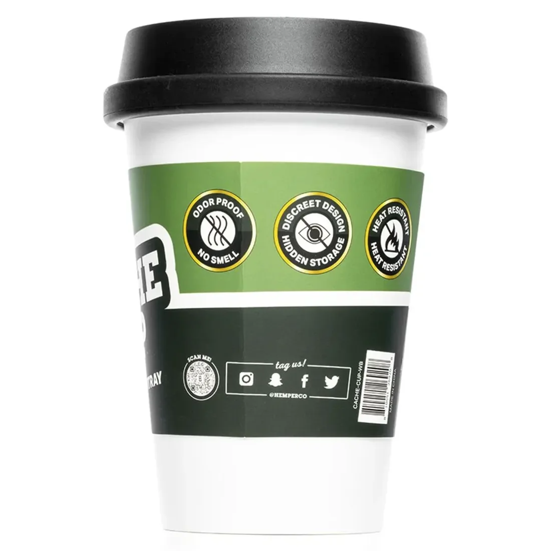 HEMPER Tech - Cache Cup Hvid Røgfri Askebæger - Billede 4