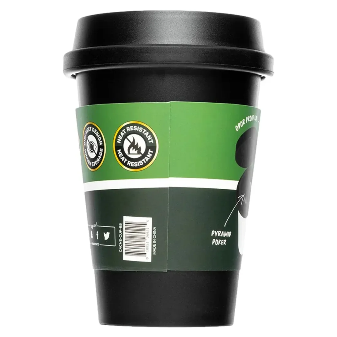 HEMPER Tech - Cache Cup Sort Røgfri Askebæger - Billede 3