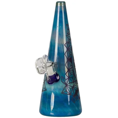 HoneyPuff - Blue Glitter Cone Oil Bong 24 cm
