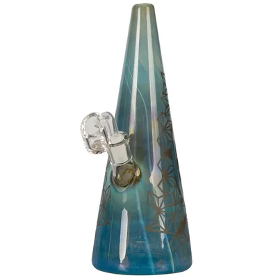 HoneyPuff - Green Glitter Cone Oil Bong 24 cm