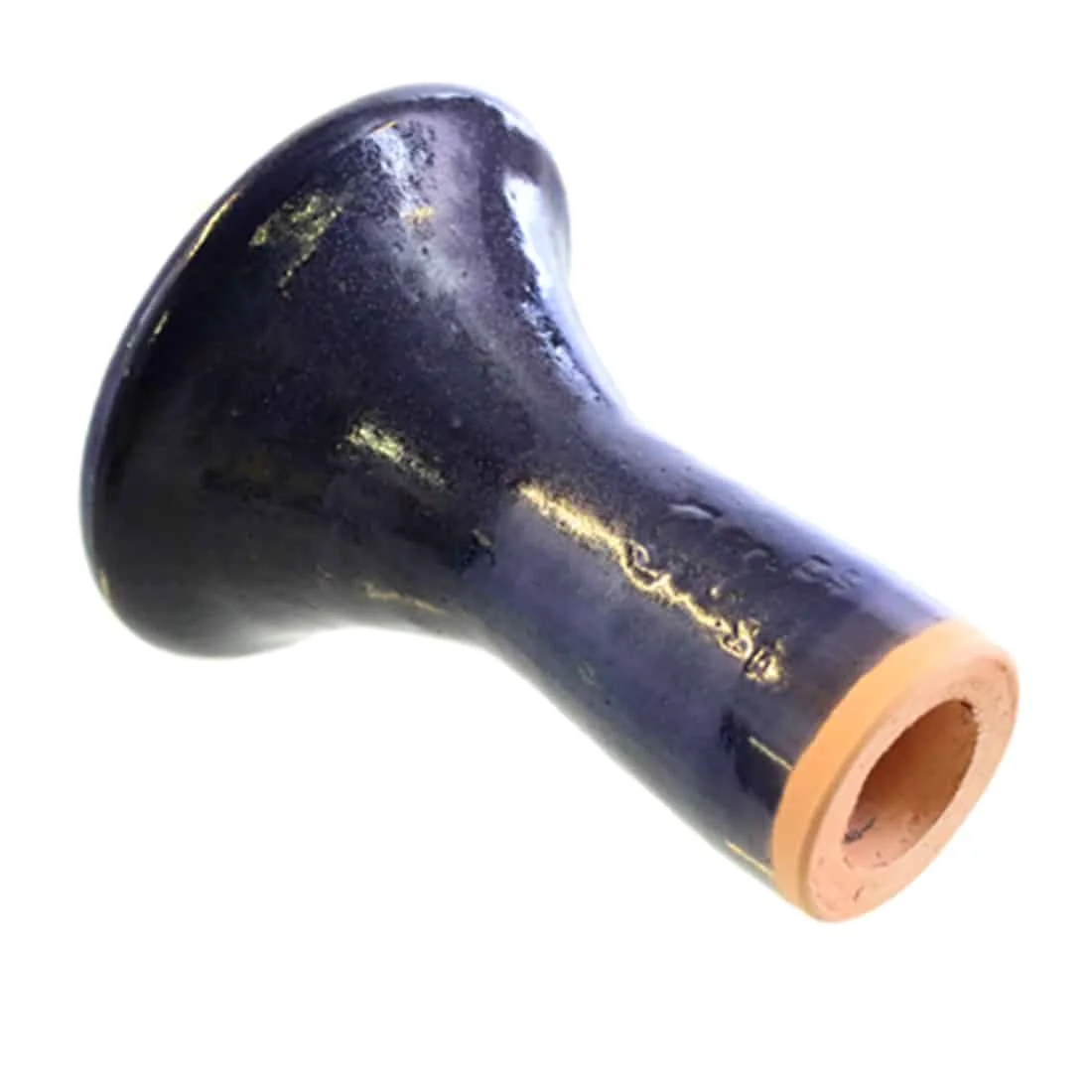 Kaya Shisha - Glazed Deep Clay Funnel Blue 105 mm - Billede 2