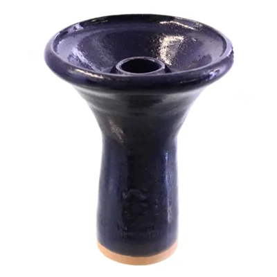 Kaya Shisha - Glazed Deep Clay Funnel Blue 105 mm