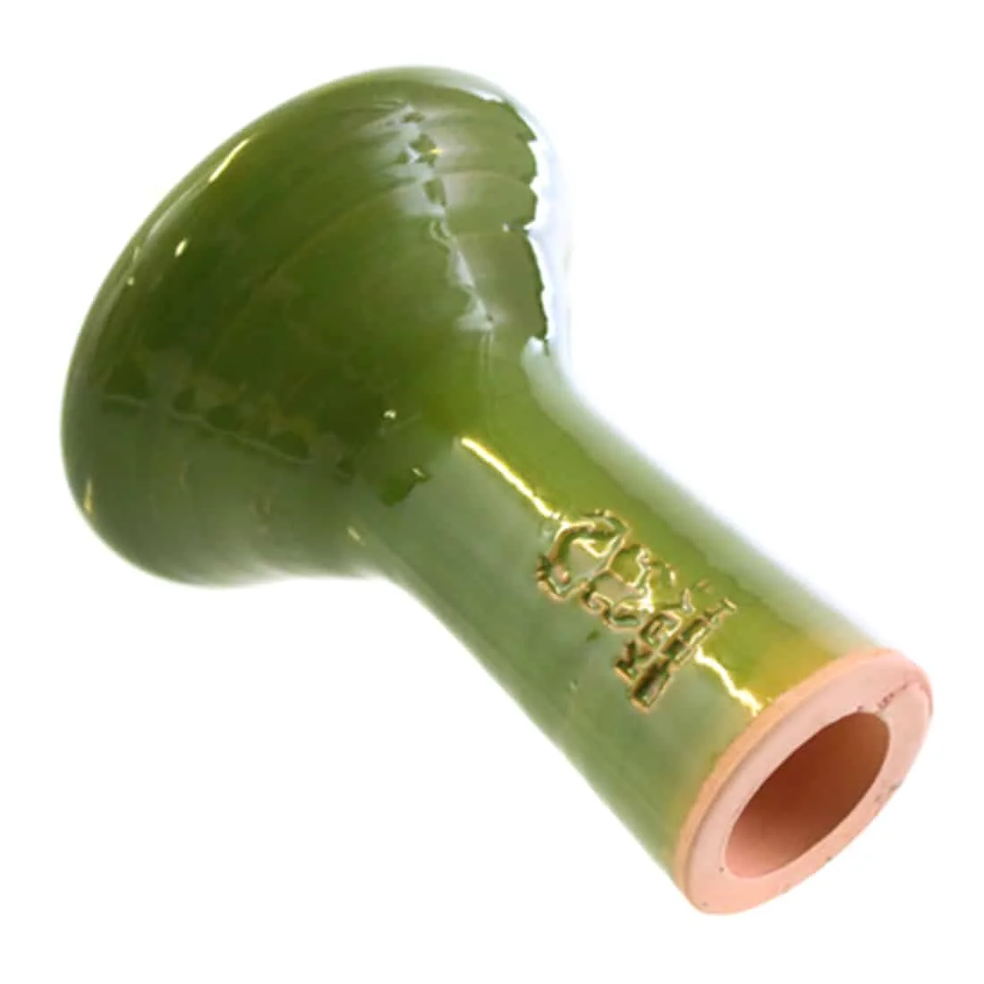 Kaya Shisha - Glazed Deep Clay Funnel Green 105 mm - Billede 2
