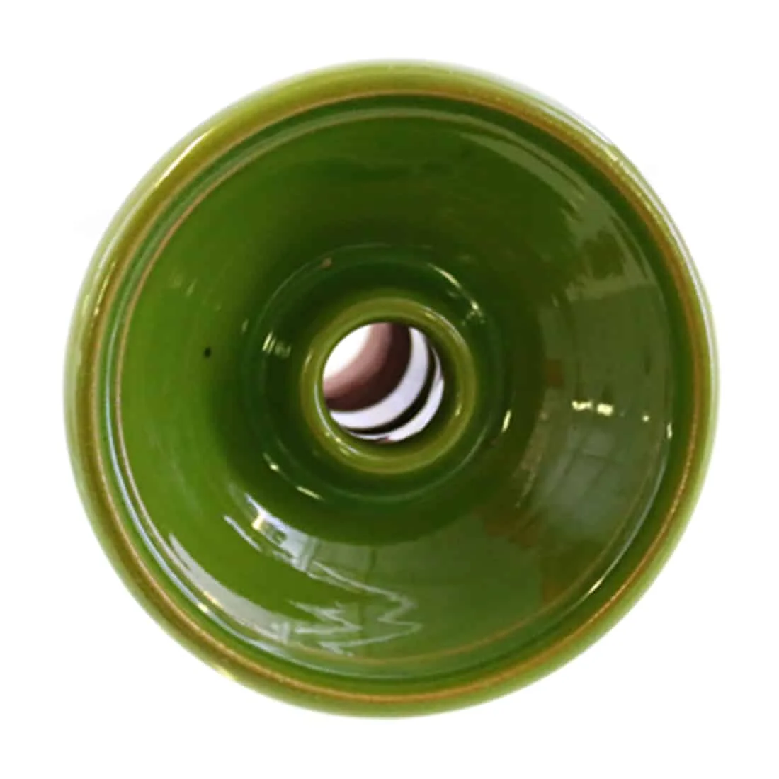 Kaya Shisha - Glazed Deep Clay Funnel Green 105 mm - Billede 3