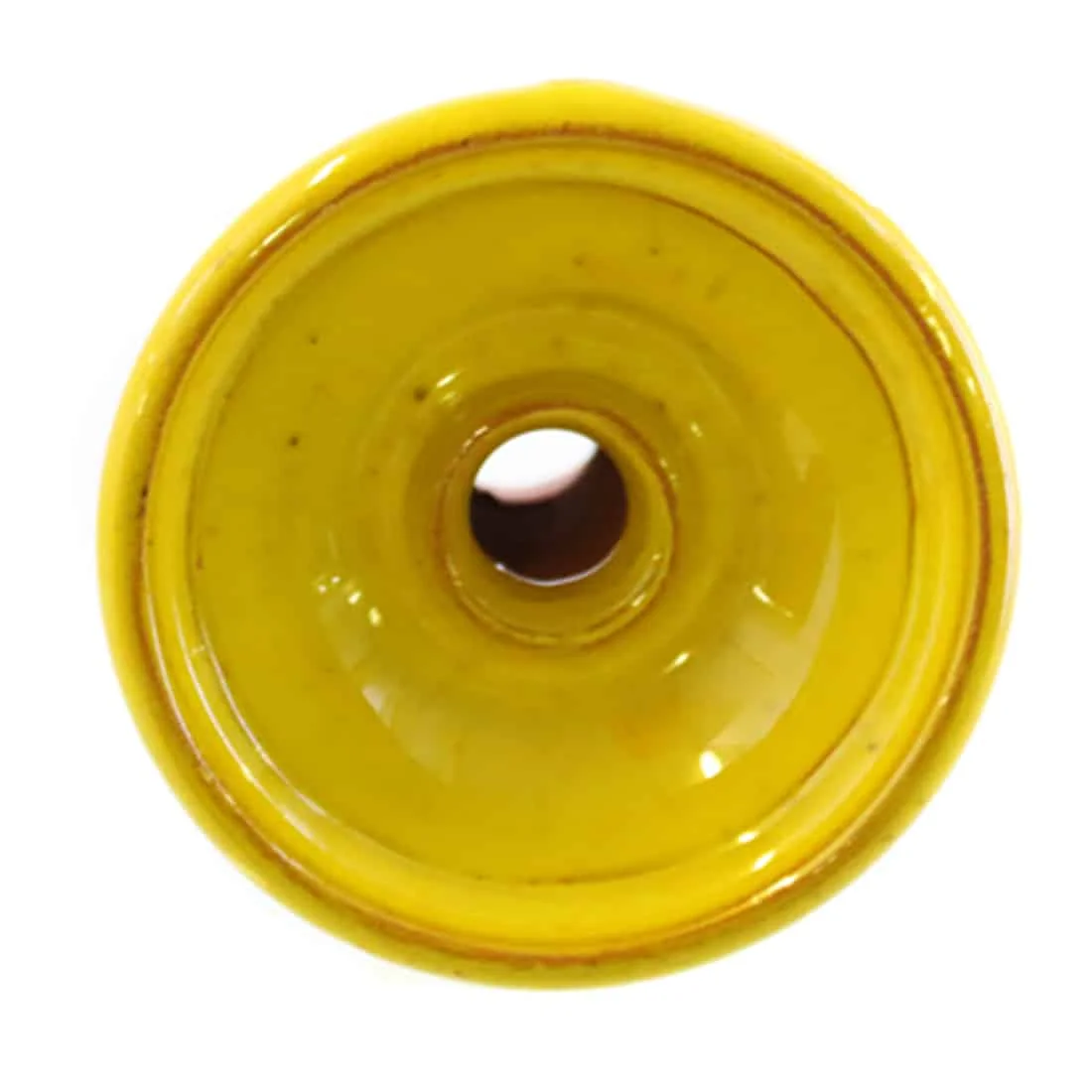 Kaya Shisha - Glazed Deep Clay Funnel Yellow 105 mm - Billede 3