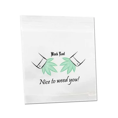 Lynlåsposer - Black Leaf Nice To Weed You 35x35mm 100 stk