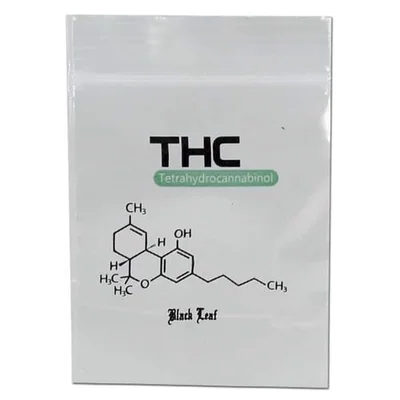 Lynlåsposer - Black Leaf THC 40x60mm 100 stk