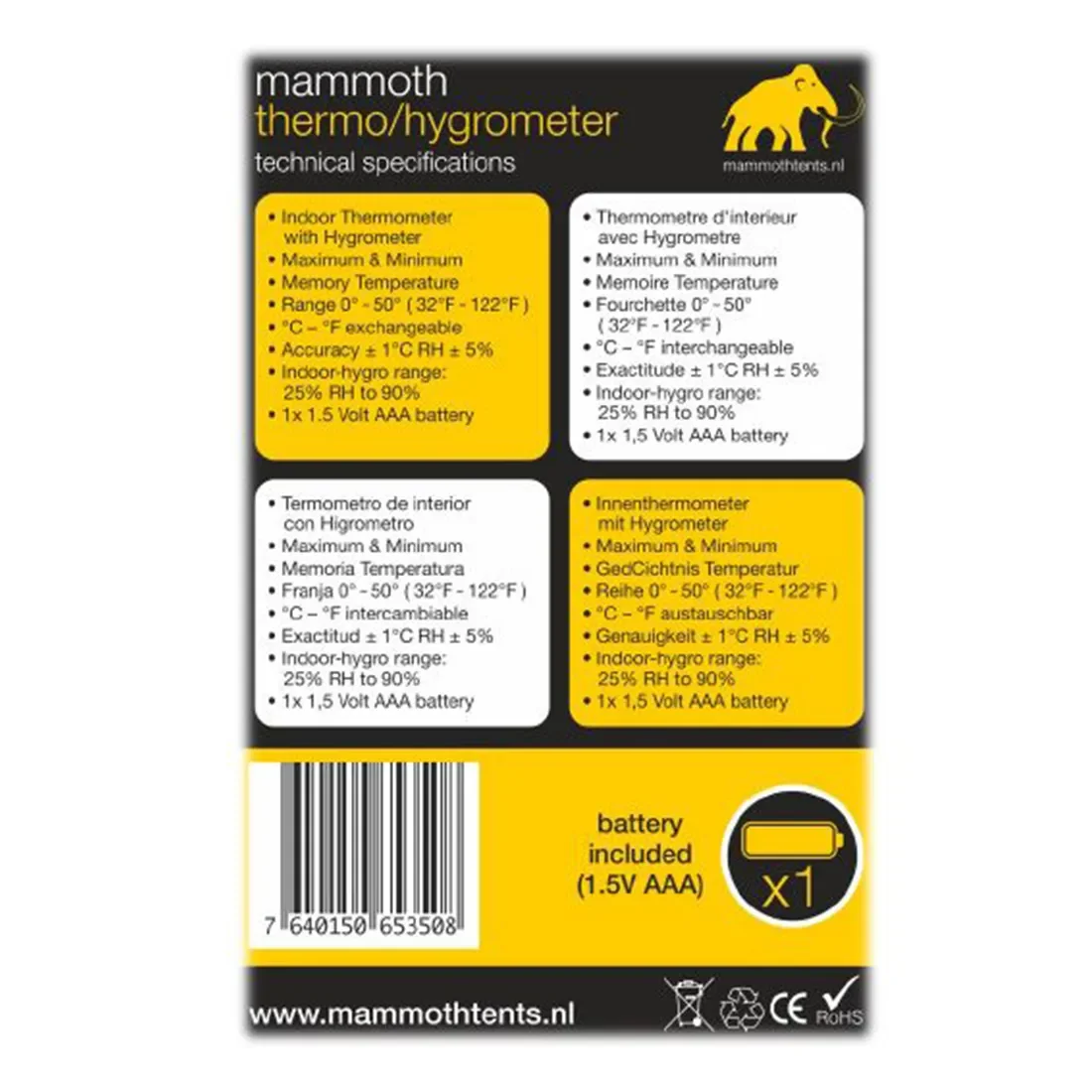 Mammoth - Thermohygrometer XXL - Billede 3