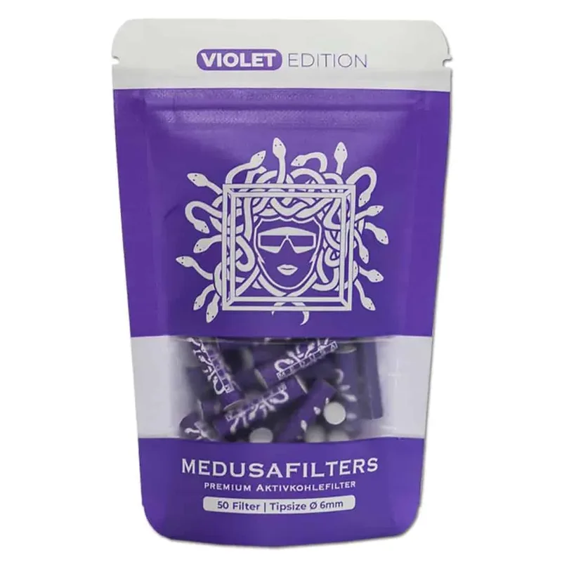 Aktivt Kul Filtertips Violet Edition 50 stk | Medusa