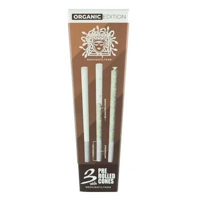 Medusa - Organic Edition Unbleached Cones 3 stk