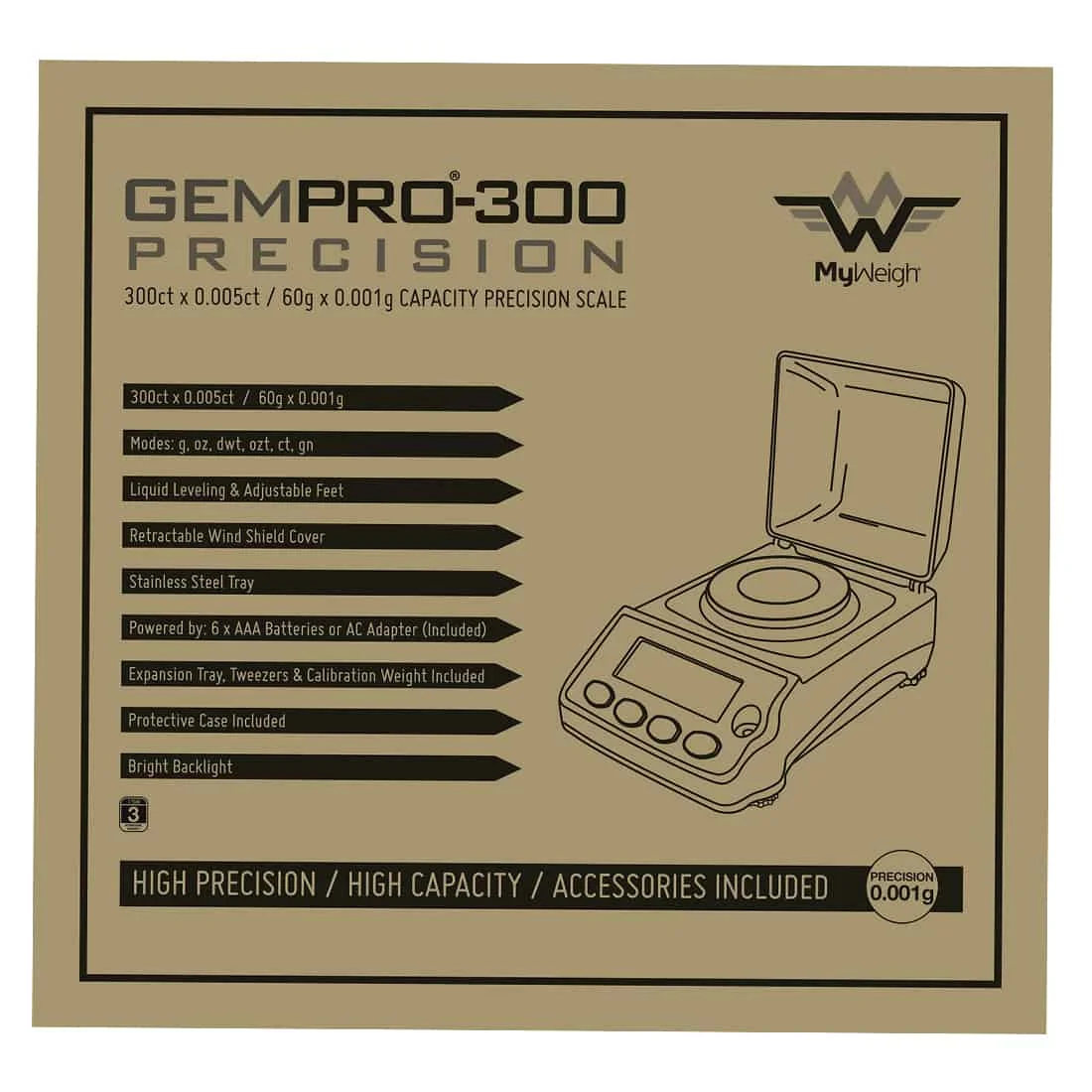 My Weigh - GEMPRO 300 0,001-60g - Billede 3