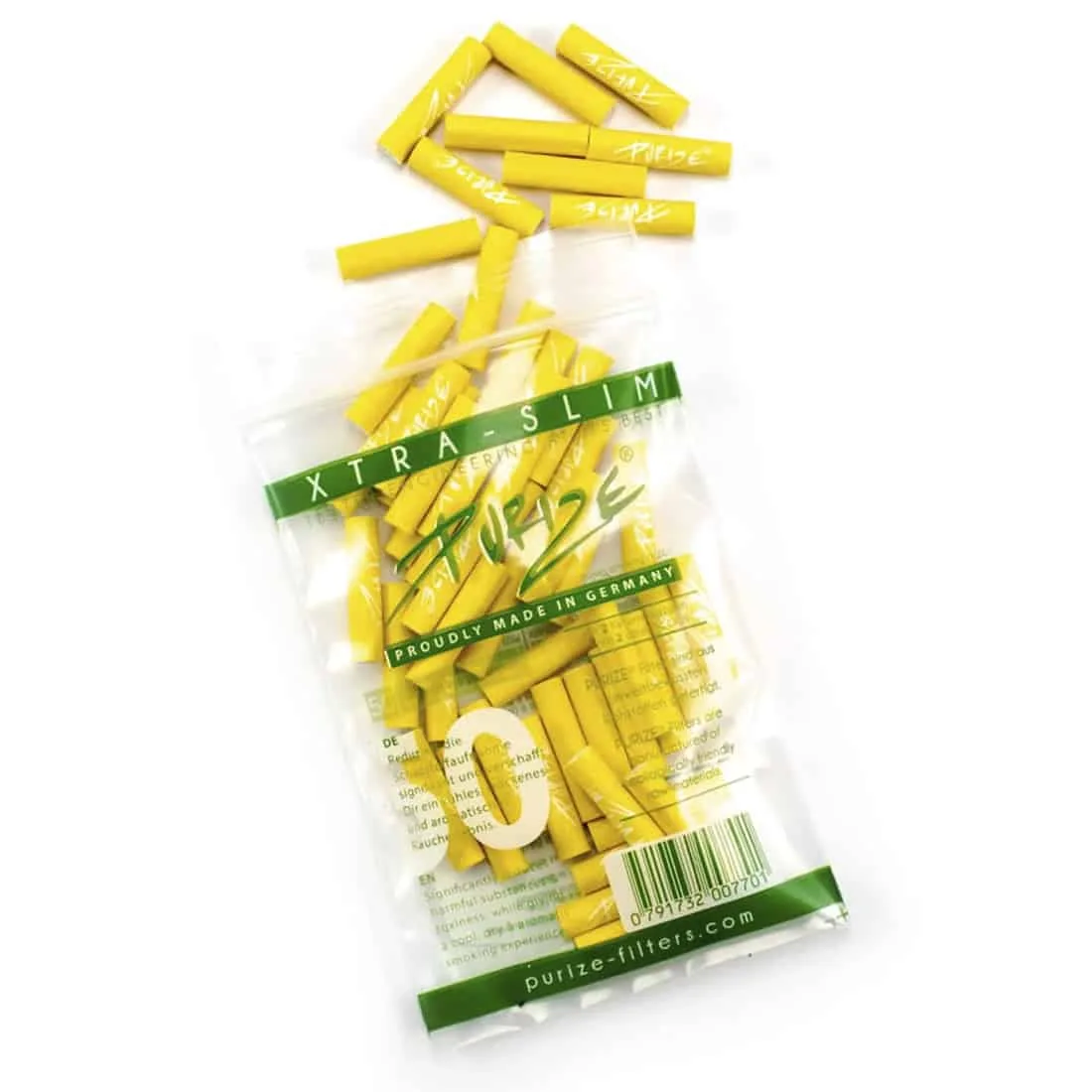 Xtra Slim Aktiv Kul Filter Yellow 50 stk | PURIZE - Hovedbillede