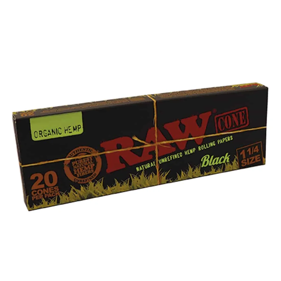 RAW - Black Organic 1 1/4 Size Cones 20 stk - Billede 2