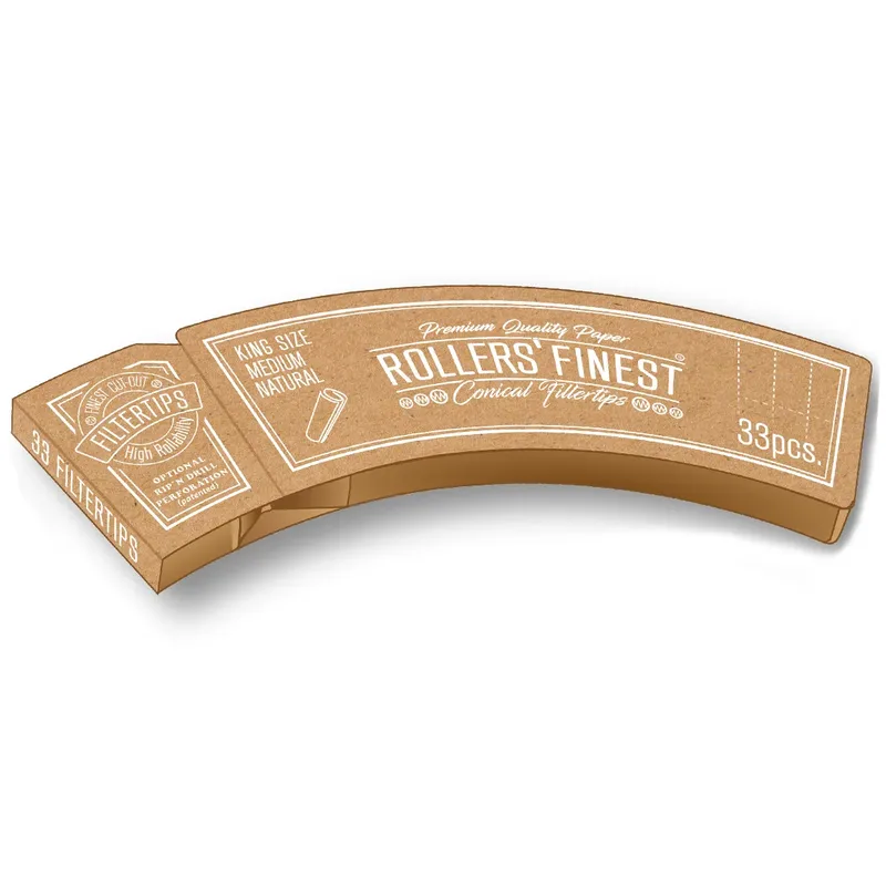 Natural King Size (Medium) Filtertips | Rollers Finest