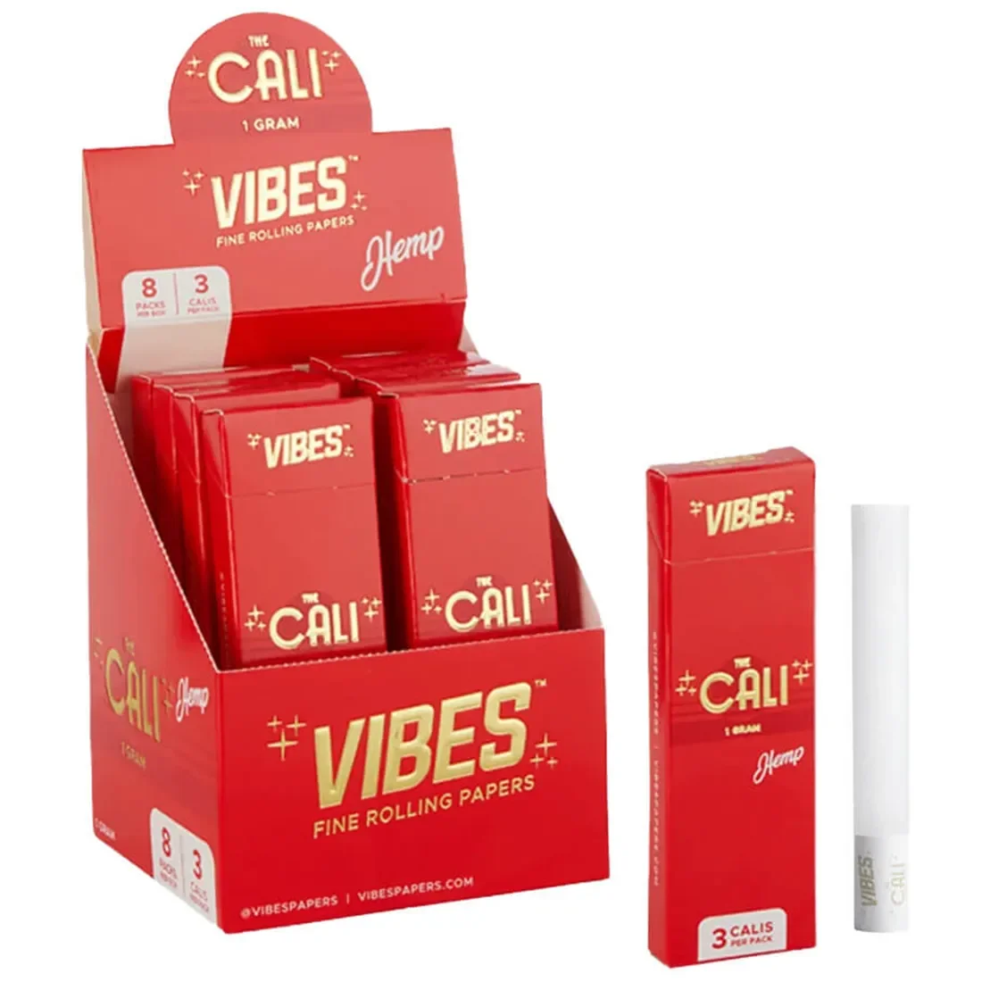 Vibes - The Cali Cones Hemp 1 Gram 3 stk - Billede 2