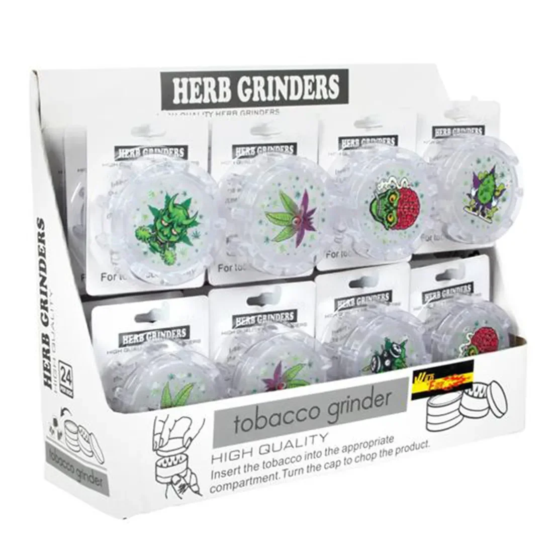 WEED - Blue Cranium Akryl Grinder Ø65 - Billede 3