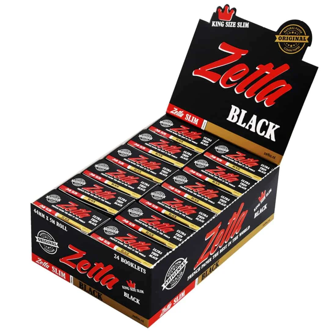 Zetla - Black King Size Slim Meterpapir 5 m - Billede 3