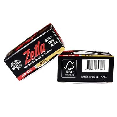 Zetla - Black King Size Slim Meterpapir 5 m