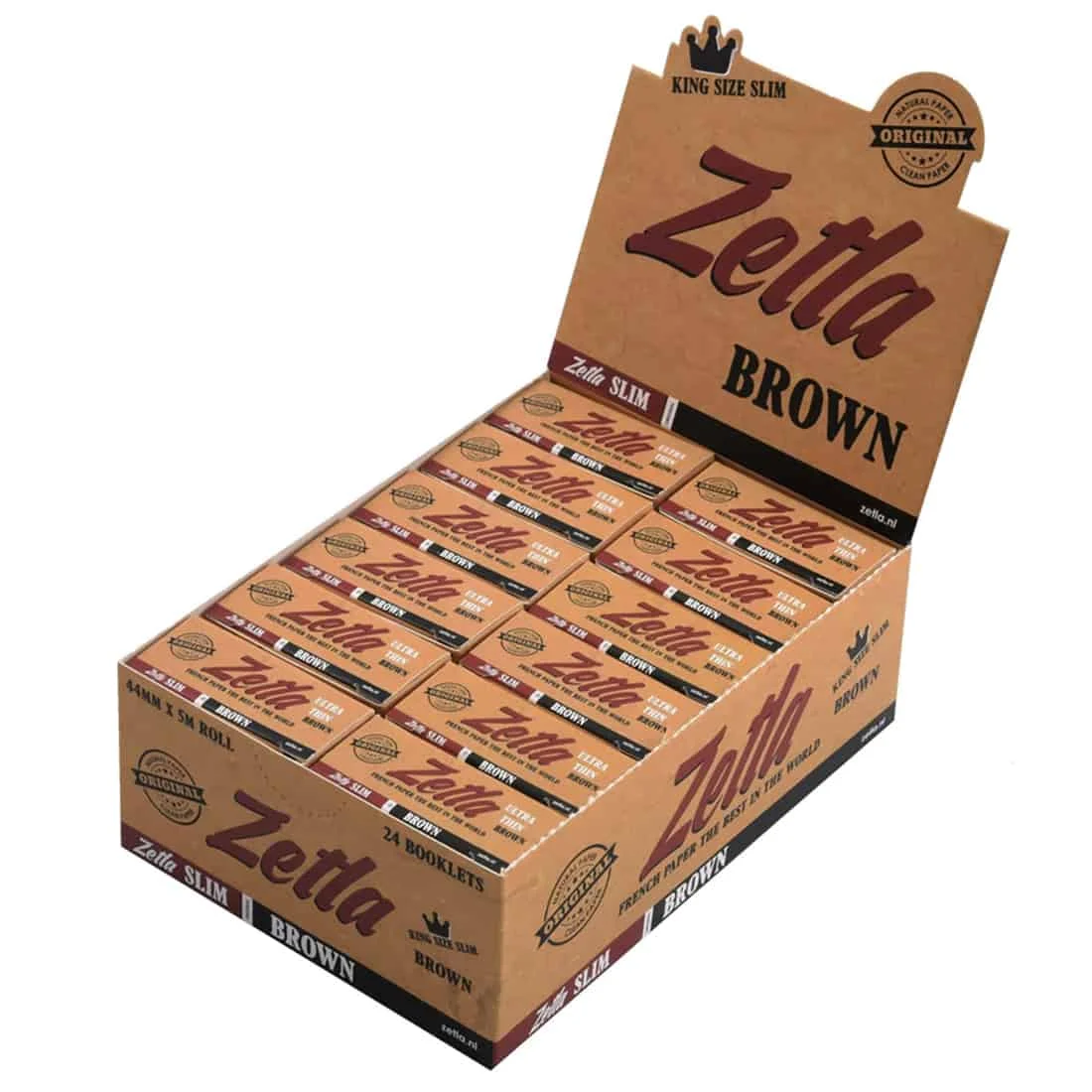 Zetla - Brown King Size Slim Meterpapir 5 m - Billede 3